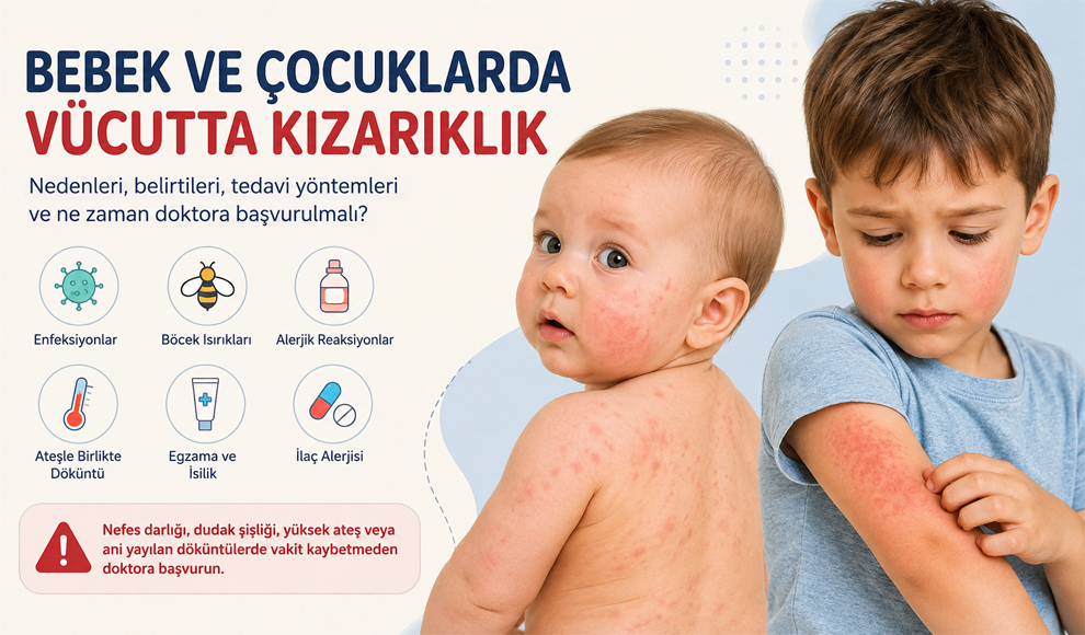 Bebek ve Çocuklarda Vücutta Kızarıklık