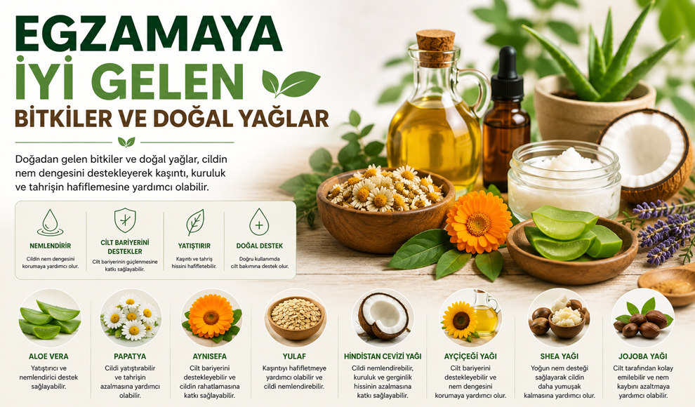 Egzamaya İyi Gelen Bitkiler ve Doğal Yağlar